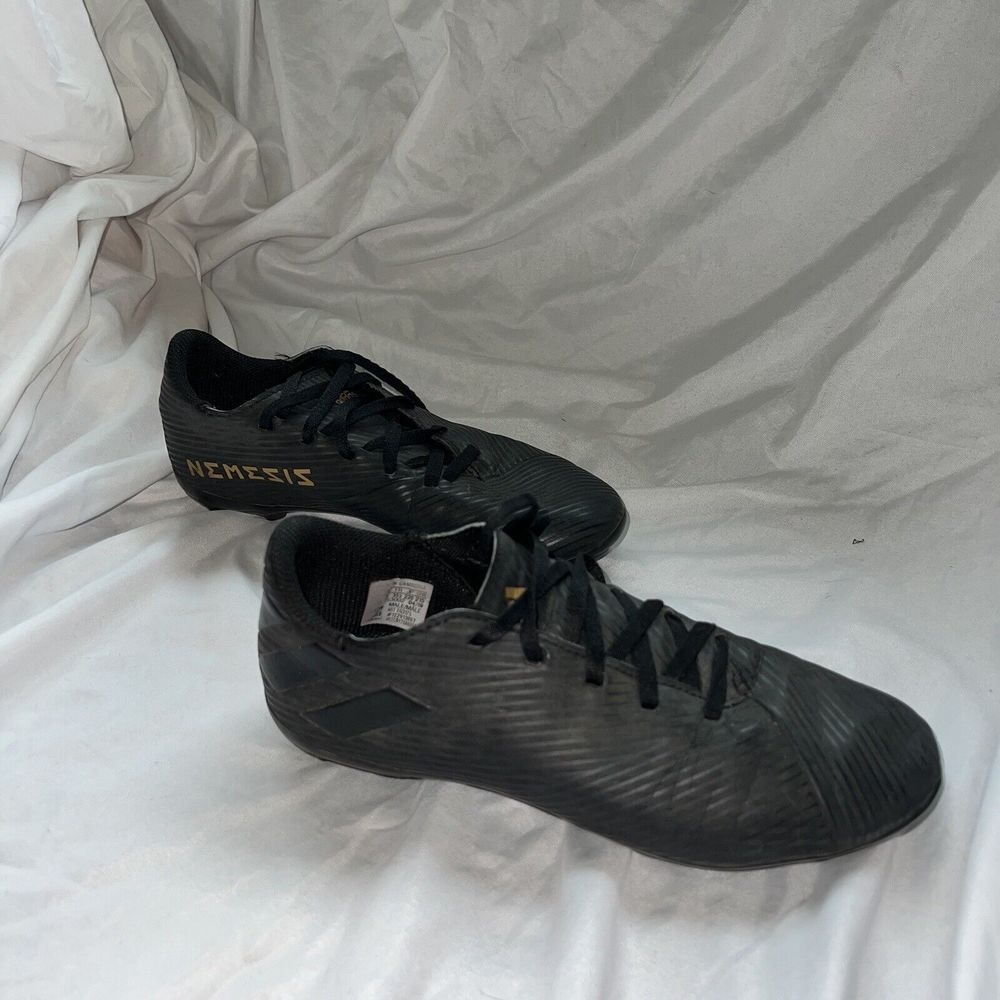 Adidas Nemeziz Soccer Cleats Size 3.5 US Black With Gold Trim EG3175
